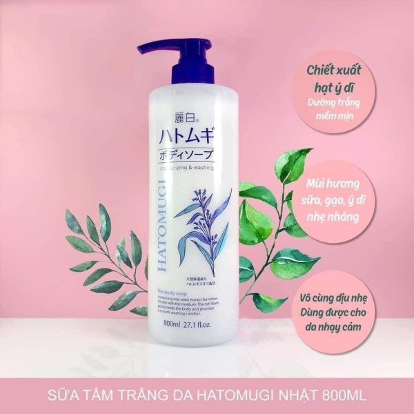 Sữa tắm ý dĩ HATOMUGI 800ml